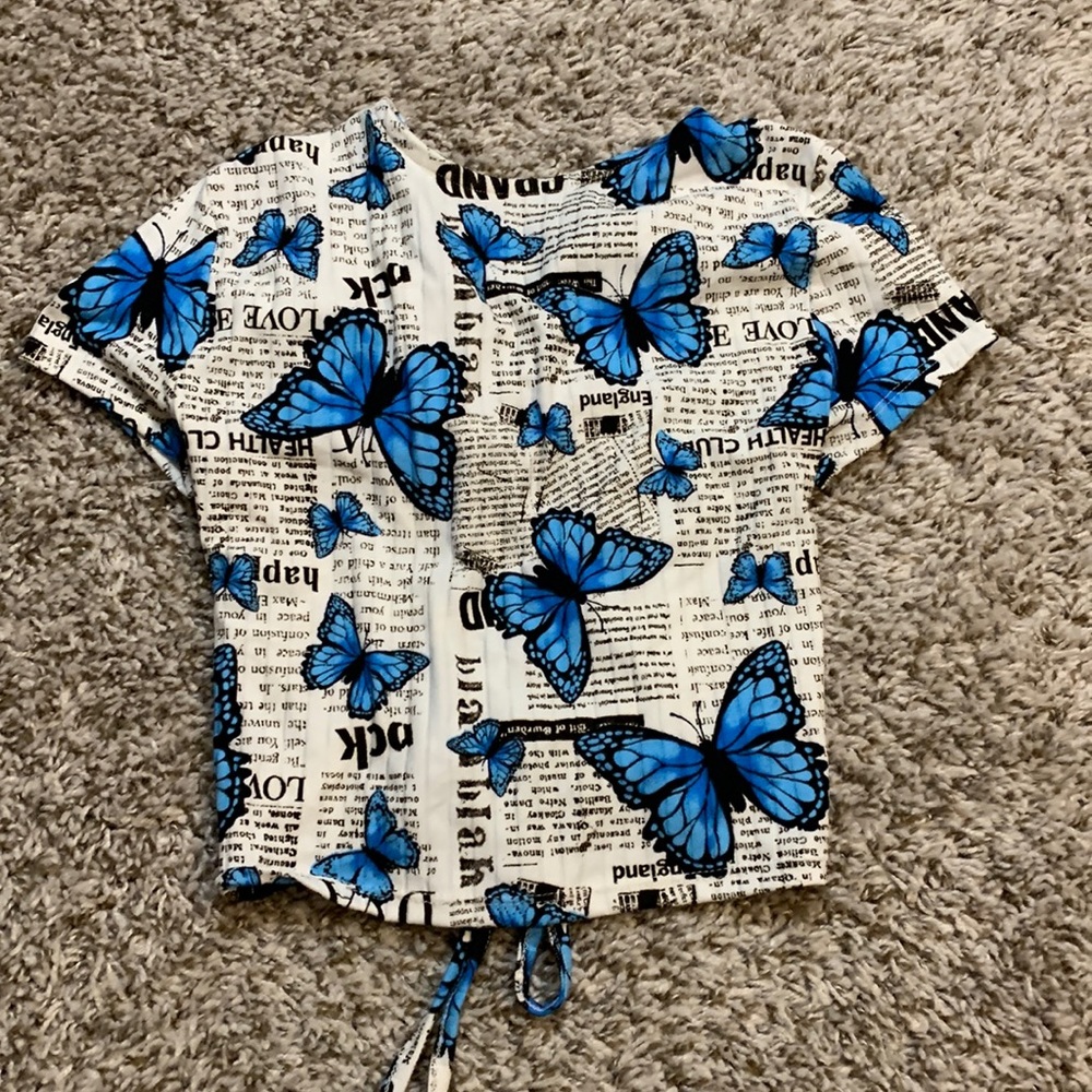 Butterfly crop top